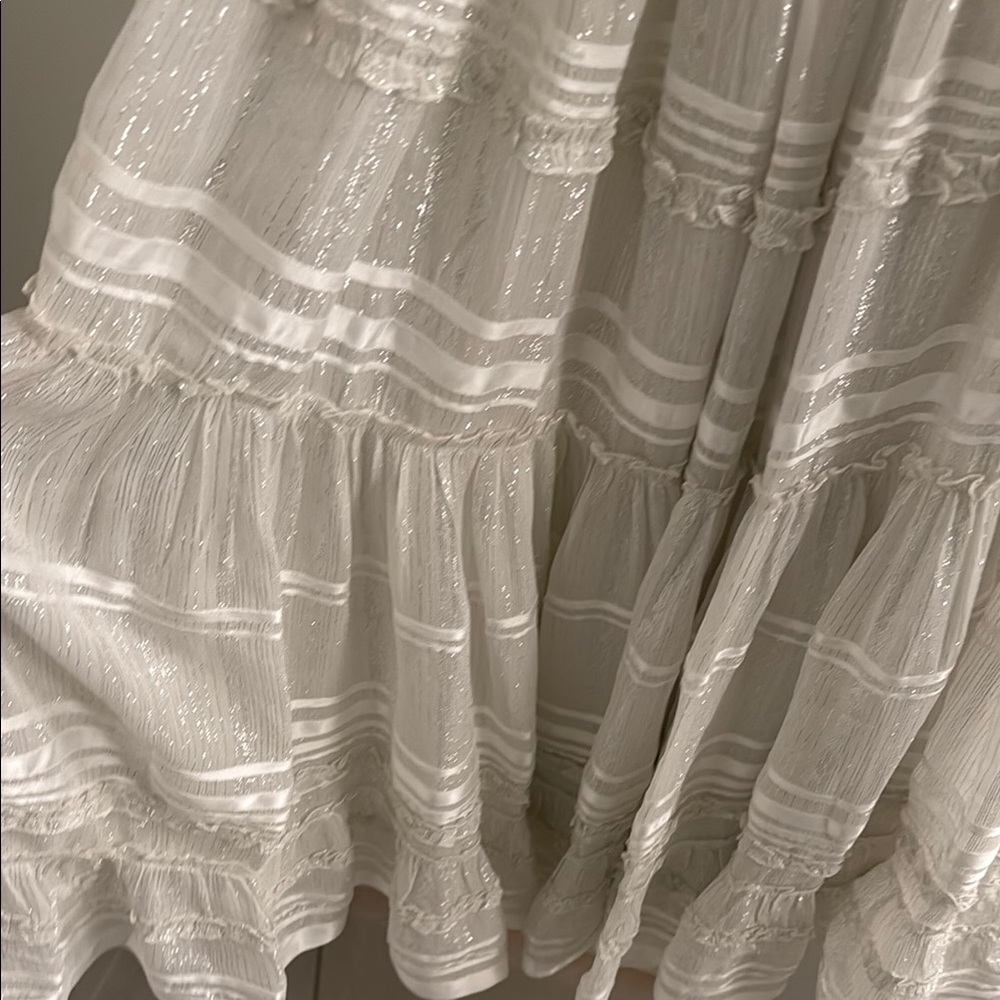 Rococo Sand Cream Halter Sundress for Weddings - Picture 3 of 5